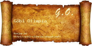 Göbl Olimpia névjegykártya